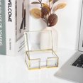 thumbnail image 5 of Clear Gold Glass Business Card Box With Lid Name Card Display Business Card Organizer Container Collection Cards Box Storage For Office Deskto, 5 of 5