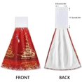 thumbnail image 4 of SKYSONIC 2 PCS Shining Christmas Trees Hand Towels with Hanging Loop for Bathroom and Kitchen, Hanging Band Towel - Kitchen Dish Cloth and Bathroom Hand Towels Set , 12"x17", 4 of 6