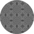 thumbnail image 1 of Ahgly Company Tapis Rond Lavable en Machine Intérieur Transitionnel Gris Canon, 6 Pieds Rond, 1 of 7