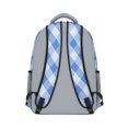thumbnail image 3 of Blue and White Checkered Pattern Backpack for School, Cute School Bag with Adjustable Shoulder Straps and Padded Back, 15.3"x11"x6.7", 3 of 5