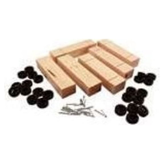 PineCar Woodland Scenics Basic Blocks with Wheels and Axels 6/Pkg, Multicolor