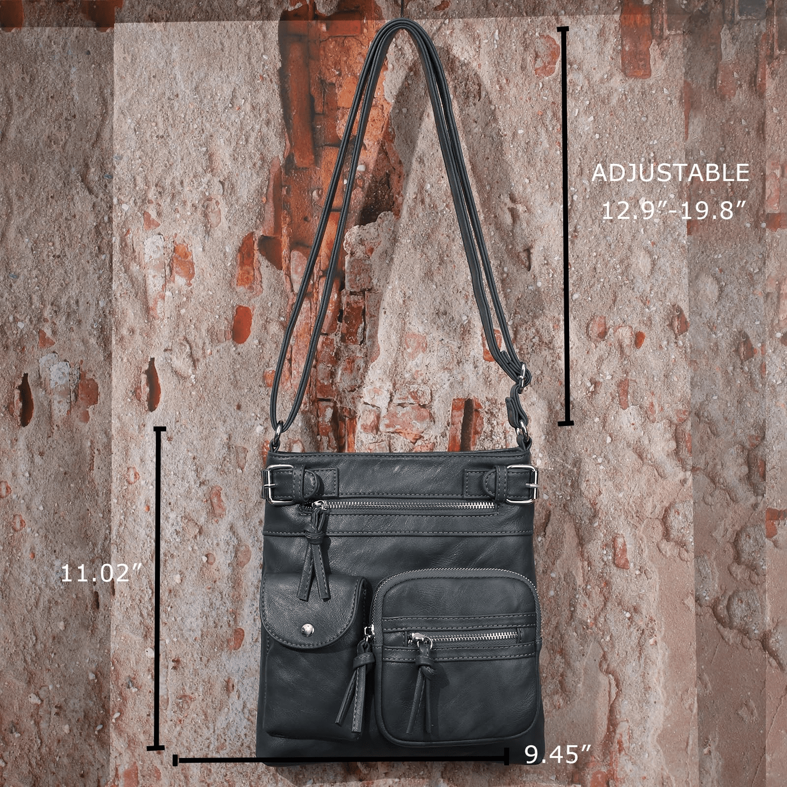 KL928 Crossbody Bags for Women Multi Pocket Shoulder Bags Medium Travel Purses  Soft PU Leather