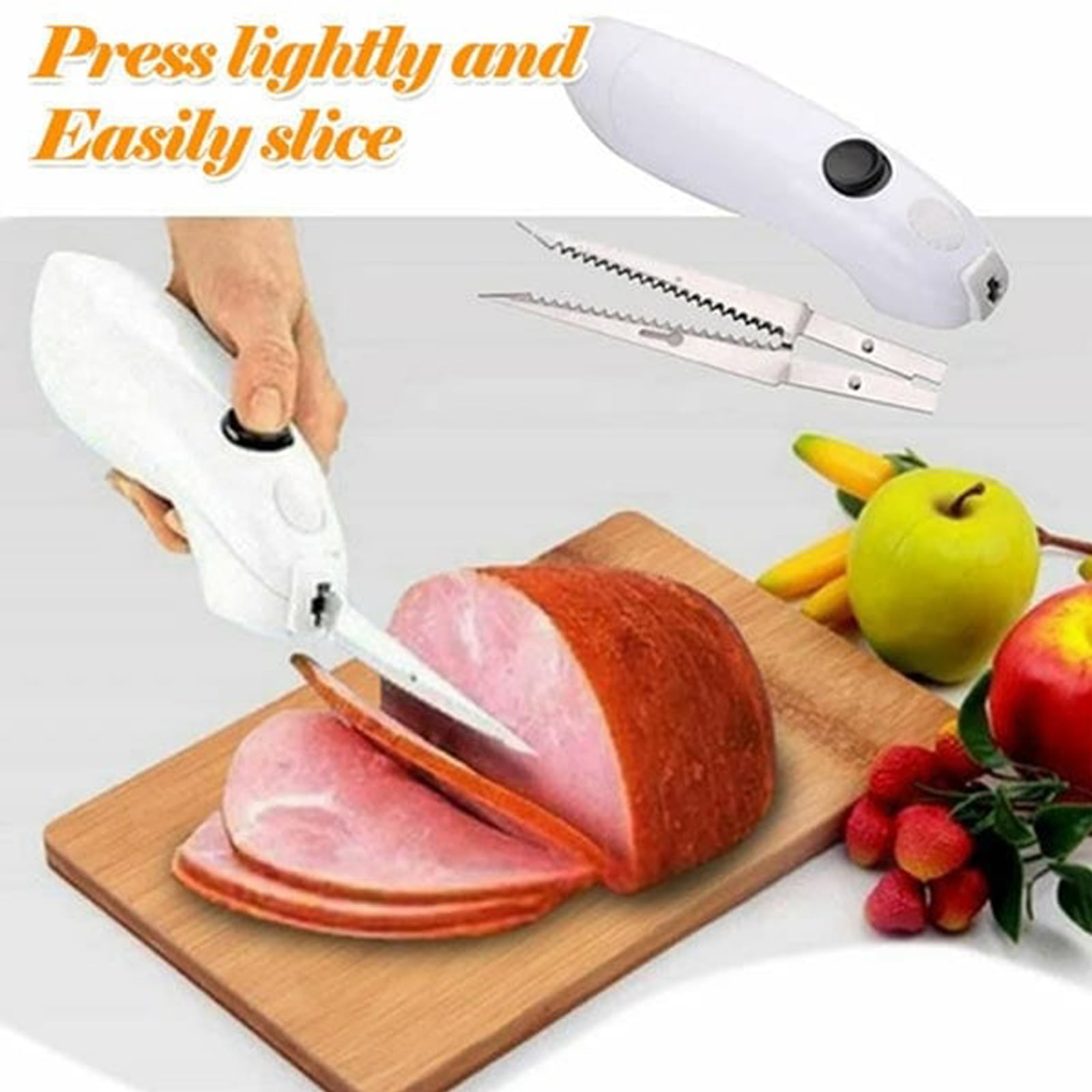 Proctor Silex Easy Slice Electric Knife for Carving Meats, Poultry, Bread,  Crafting Foam and More, Lightweight with Contoured Grip, White