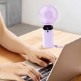 thumbnail image 5 of Yhmxh Portable Handheld Fan, High Speed USB Rechargeable Cooling Mini Fan, Adjustable 90° Foldable Head Fan with Digital Display, Portable Personal Fan for Makeup, Office, Travel, Gifts for Women, 5 of 6