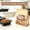 B, variant on Loespoir 50 Pack Bakery Bags with Window,Large Paper Bread Bags for Homemade Bread, Tin Tie Tab Lock Brown Window Bag for Toast, Cookie, Loaf, Candy, Nuts