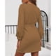 thumbnail image 4 of Vestido cruzado, vestido de manga larga para mujer, vestido de cuello redondo, diseño fácil de usar, 4 of 6