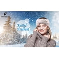 thumbnail image 7 of 4 Pieces Cable Knit Headband Crochet Headbands Plain Braided Head Wrap Winter Ear Warmer for Women Girls, 7 of 7