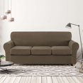 thumbnail image 2 of 2024 Sofa Cover with Separate Cushion Slipcover Stretch Checks (Sofa  Wine), 2 of 7