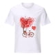thumbnail image 4 of Camiseta holgada de manga corta con cuello redondo y estampado informal para el Día de San Valentín a la moda para mujer Pompotops hfajkhk124981, 4 of 5