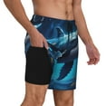 thumbnail image 2 of Fotbe Colorful Ocean Whale Men’s Swim Trunks Quick Dry Swim Shorts Board Shorts with Mesh Lining-Large, 2 of 9