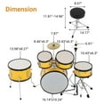 thumbnail image 6 of 5-Piece Kids Drum Set with Stool & Cymbals – 16" Bass Drum, Snare, Hi-Hat, Pedal & Sticks – Junior Drum Kit for Beginners, 6 of 8