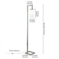 thumbnail image 5 of Henn&Hart 11" Polished Nickel Metal/Glass Floor Lamp, 5 of 9