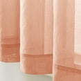 thumbnail image 5 of Home Mart Goods Peach Solid Color Rod Pocket Sheer Glam Elegant Curtain Set 63" Long - 2 Panels, 5 of 5