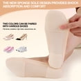 thumbnail image 6 of Bocaoying 6 Pairs Women's No-Show Socks Thickened Liner, Cushioned Toe & Heel Skin-Tone Socks with Non-Slip Grip, Thin & Breathable Cotton Socks for Flats, Loafers, Heels (Fits US 5-8.5), 6 of 7