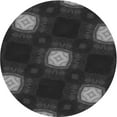 thumbnail image 1 of Ahgly Tapis Rond Lavable en Machine Intérieur Transitionnel Gris Cendré, 6 Pieds Rond, 1 of 7