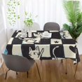 thumbnail image 5 of Yayeee Tablecloths for Rectangular Tables 60 x 120 inch Party Table Cover, Blue and White Cat, 5 of 6
