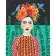 thumbnail image 2 of Moore, Regina 12x14 White Modern Wood Framed Museum Art Print Titled - Frida Headdress II, 2 of 4