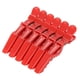 thumbnail image 2 of 6 pinzas para el pelo de cocodrilo antideslizantes de una sola punta para peluquería, color rojo, 2 of 14