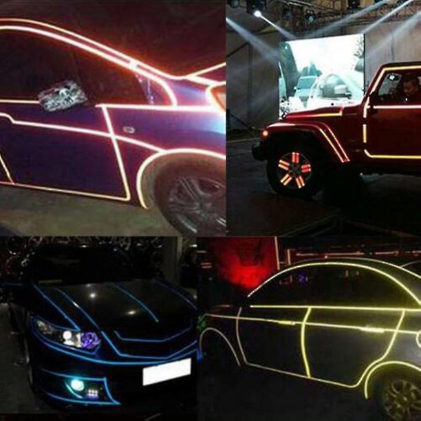 CARBONLIKE, 1 pieza, pegatina colorida para coche, decoración brillante para llanta de bicicleta, reflectante para motocicleta
