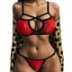 thumbnail image 1 of Gibobby Conjunto de lencería de encaje Cage Strappy Cage Bra Out Set Hollow Bra Bustier Elástico Bra Mujeres Íntimos(Rojo, CH), 1 of 4