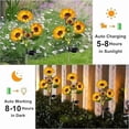 thumbnail image 3 of 29.6 inch Solar LED Sunflower Garden Light, Weatherproof Outdoor Stake Lamp, Warm Glow Landscape Lighting, Vivid Floral Ornament for Yard Patio Pathway Decor, 3 of 8
