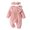Pink*, variant on RUTAYY Children Boys Girls Jumpsuits Autumn Winter Double Layer Crepe with Waistband and Long Pants Headband Elegant Holiday Romper