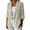 Beige, variant on Women's Casual One Button Linen Blazer Jackets Lapel 3/4 Sleeve Suit Blazer Beige,S