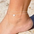 thumbnail image 6 of TURANDOSS Ankle Bracelets for Women&nbsp;925 Sterling Silver&nbsp;Anklets for Women Layered Heart Ankle Bracelets&nbsp;Dainty Letter Initial Anklet A-Z Silver Anklets for Women, 6 of 7