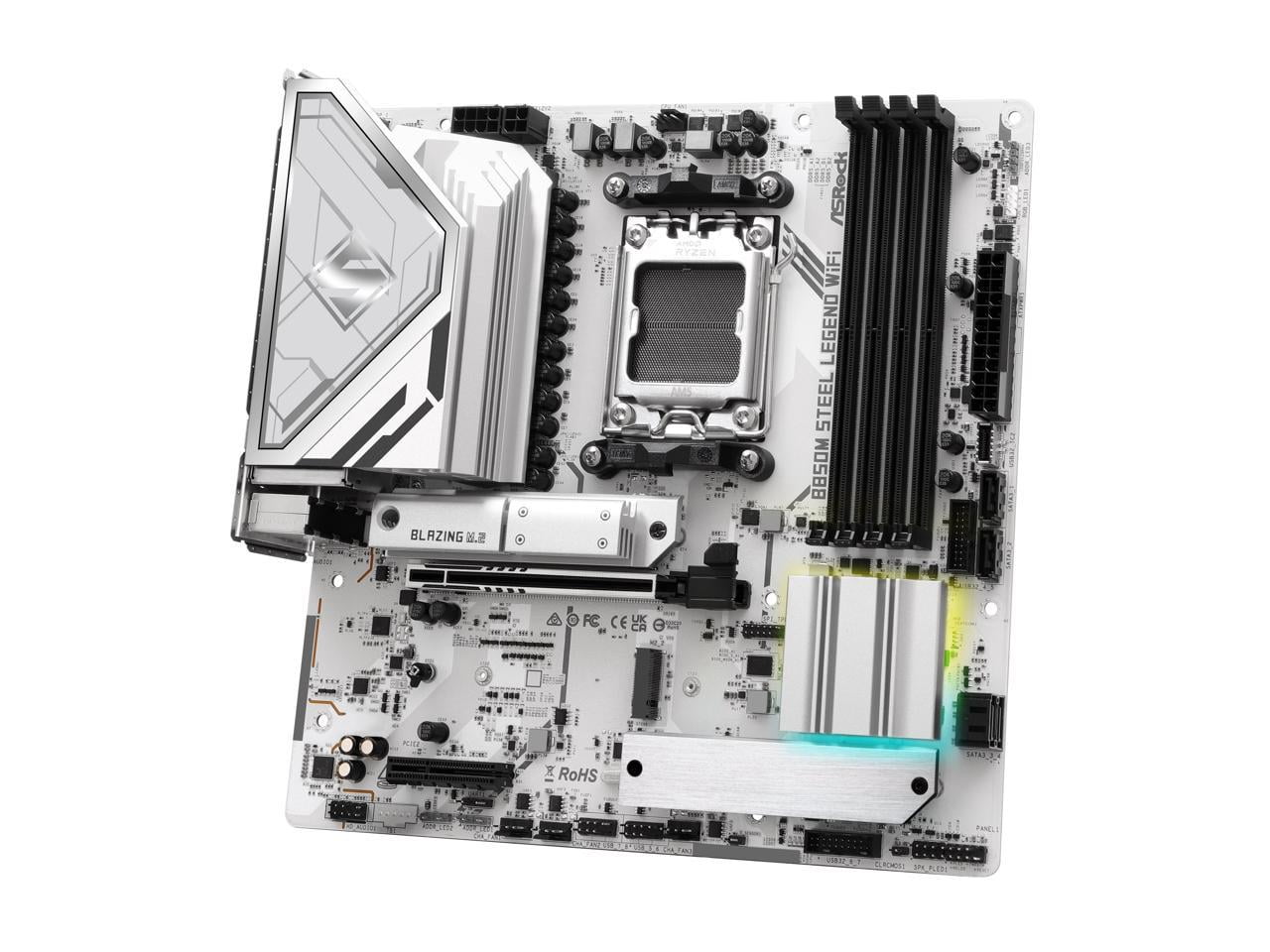 ASRock B850M STEEL LEGEND WIFI AM5 AMD B850 SATA 6Gb/s Micro ATX Motherboard