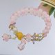 thumbnail image 2 of Pulsera de cristal para estudiantes de primavera y verano, joyería de cuerda de mano con cuentas simple y bonita para mujer, pato rosa de dibujos animados, 2 of 2