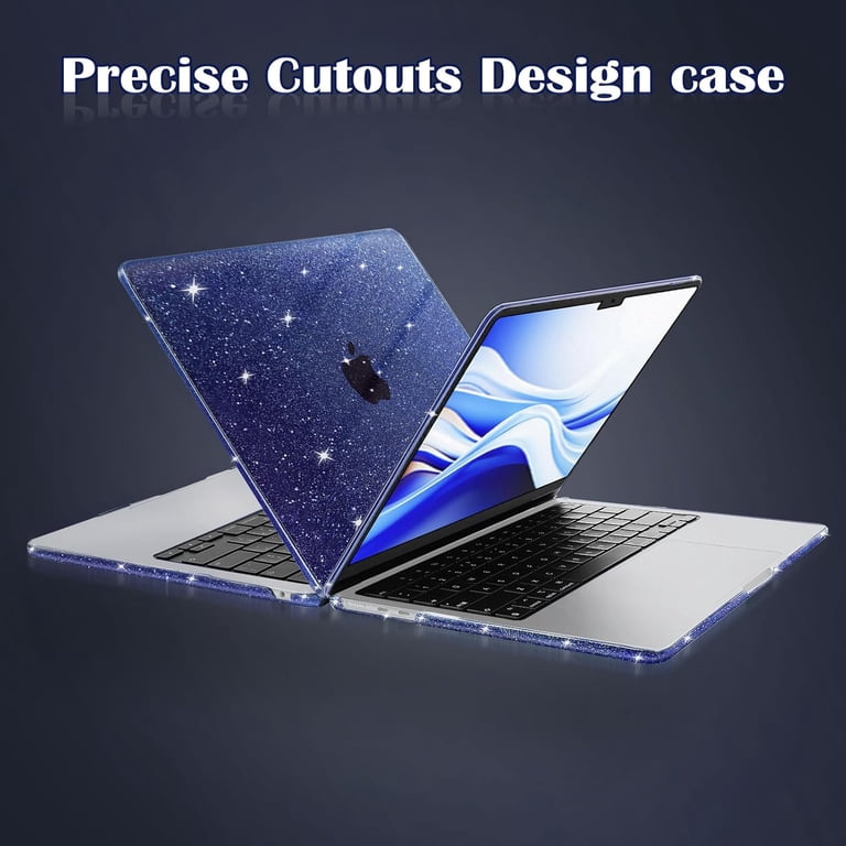 MOSISO MacBook Air 13 Inch Case - Heavy Duty Hard Shell With TPU Bumper & Keyboard Cover For M4/M3/M2 Models (2025-2022), Black