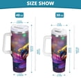 thumbnail image 3 of DIXRUYEE Steel Water Bottles Tumbler Creative Radiant Bee Amidst Colorful Blossoms Pattern 40oz/30oz, 3 of 9