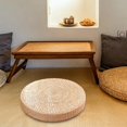 thumbnail image 1 of Cojín de asiento de tatami hecho a mano, tapete de piso de tatami tejido, accesorios de meditación, 10cmx30cm Sharpla  Cojín del asiento, 1 of 8