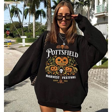 Vintage Pottsfield Harvest Festival Sweatshirt, Over The Garden Wall Sweatshirt, Pottsfield Sweatshirt, Retro Halloween Pumpkin Sweatshirt