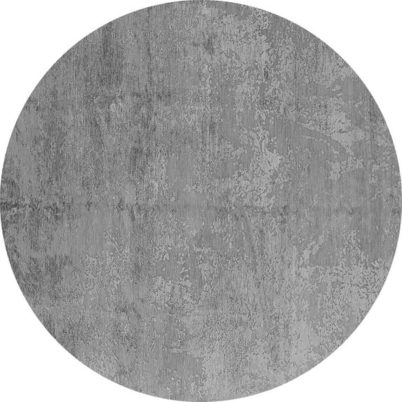 Ahgly Company Indoor Round Oriental Gray Industrial Area Rugs, 6' Round