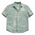 thumbnail image 4 of CONZONE Mens Casual Shirts Short Sleeve Buttons Down Shirts for Men Lapel Graphic Summer Tee Tops, 4 of 4