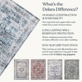 thumbnail image 5 of Delara 8'x10' Machine Washable Area Rug, Soft & Durable, Non-Slip, Stain Resistant, Misty Azure, for Bedroom, Living & Dining Room, 5 of 8