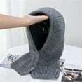 thumbnail image 2 of Duoif Beanies Hats Men Women Elastic Knitted Scarf Hat Beanie Fleece Hood Cycling Ski Covering Ear Winter Cap Wool Beanie Winter Hats for Women Grey, 2 of 4