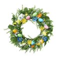 thumbnail image 4 of Corona de Pascua de 24 pulgadas, corona de huevos de Pascua para puerta de entrada, corona decorativa de flores artificiales para pared de granja de p, 4 of 9