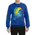 thumbnail image 2 of Mahi-Mahi Fish Catching Small Fish Animal Lover Unisex Crewneck Graphic Sweatshirt, Royal, Small, 2 of 3