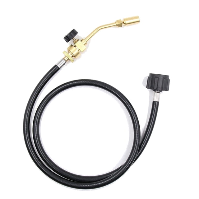 Propane Torch Kit,Brass Largepencil Flame Gas Welding Torch Head Nozzle With Propane Adapter Hose Connects For Soldering ,Easy to Use