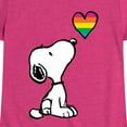 thumbnail image 3 of Peanuts - Snoopy Rainbow Heart - Toddler & Youth Girls Short Sleeve Graphic T-Shirt, 3 of 6