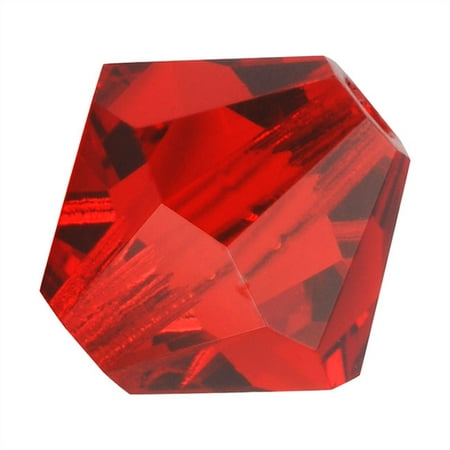 Siam Red Bicone Crystal Beads - Czech Crystal Glass Beads 6mm Bicone 'Light Siam' Red (20)