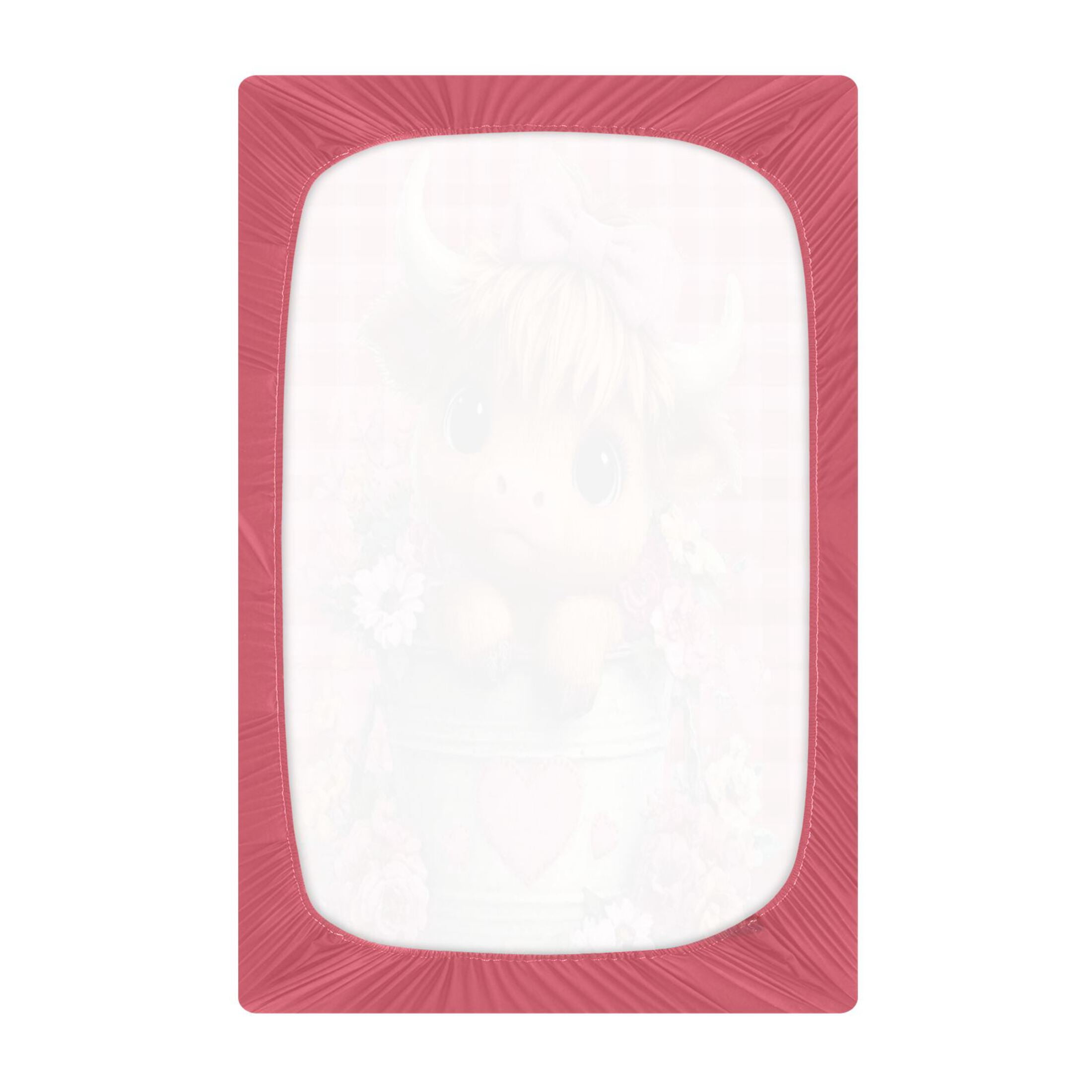 Baby Essentials 52”x 28”- Standard Cotton-like Modal Elastic- Adorable Highland Cows Design Crib Sheets for Newborns and Toddlers