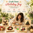 3D Textured Bead Art by Numbers Craft Kit, Festival Tree, 8.66 x 8.66 x ...
