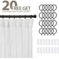 thumbnail image 2 of EcoNesxp 2-Pack Light Filtering Linen Curtains x Living Room Inches 96 Inches 50 Inches, 2 of 4