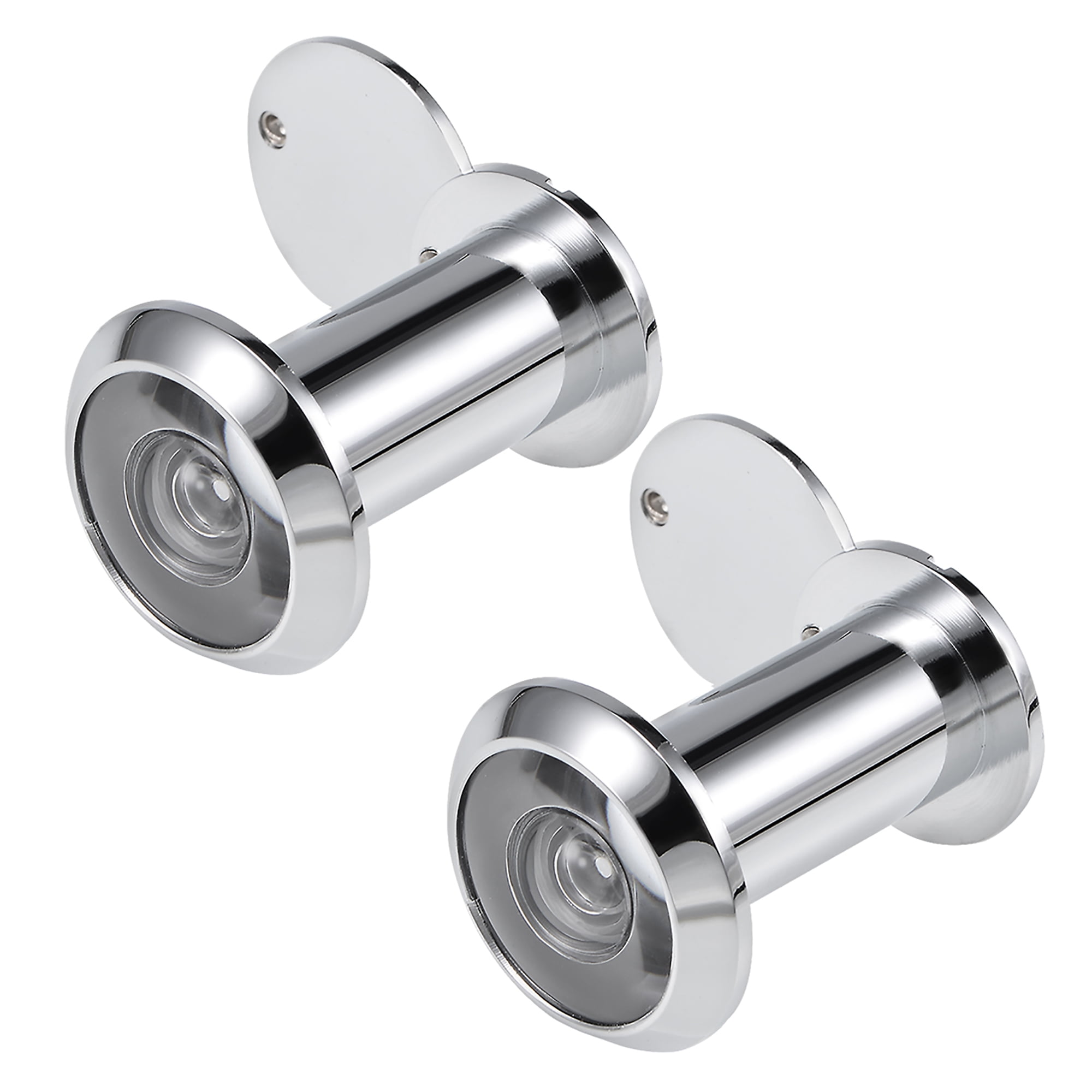 Brass 220degree Door Viewer Peephole with Cover for 35mm60mm Doors, Polished Chrome Finish, 2
