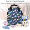 thumbnail image 3 of Lafuoo Colorful Cartoon Shark Pattern Multifunctional Mommy Backpack, Large Capacity Multi-pocket Waterproof Backpack, Suitable for Women to Travel, Shopping-One Size, 3 of 6