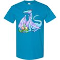 thumbnail image 3 of Inktastic Blue Easter Dragon with Painted Eggs T-Shirt, 3 of 5