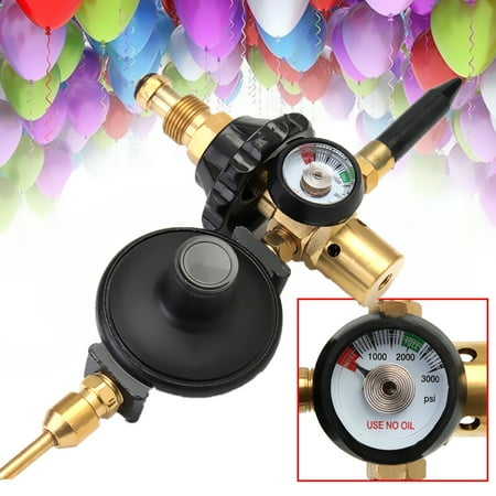 Helium Gas Regulator 300x150mm Helium Latex Balloon Air Flow Inflator Regulator Meter Gauge For G5/8 Tank Valve ()
